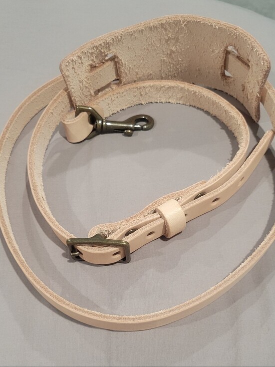 Go Forth Goods Accessories - Go Forth Goods Natural Leather Adjustable Strap with Brass Hardware.  New!